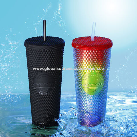 5 pcs Color Changing Cups Tumblers with Lids Straws Reusable Bulk Tumblers  Plastic Cold Cups for Adults Kids 24oz Tumbler 
