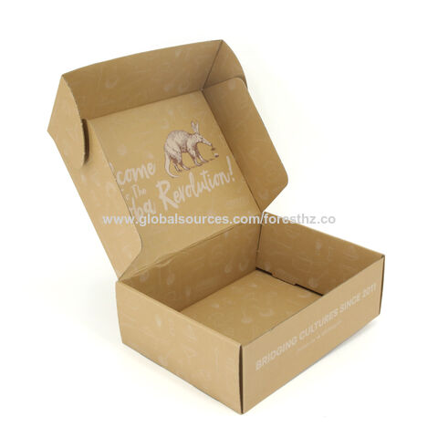 Buy Wholesale China Recycled Shipping Mailer Box Custom Printed Kraft Corrugated  Cardboard Brown Mailer Box With Sleeves For Gift Packaging & Brown Mailer  Box at USD 0.19