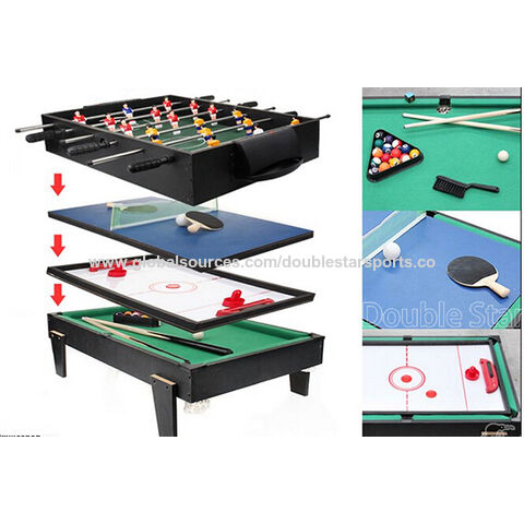 4 In 1 Multi-Game Pool, Air Hockey, Foosball, & Ping Pong Table