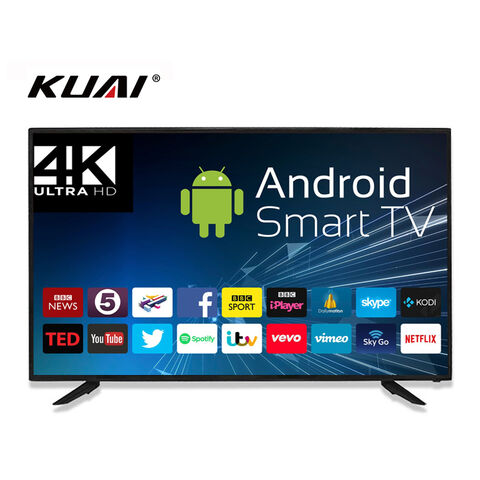 Compre Kuai Fábrica Oem 32 40 43 50 55 65 Pulgadas Inteligente Android Lcd Led  Tv 4k Uhd Precio Barato Televisores De Pantalla Plana Hd Lcd Led Smart Tv y  Led Smart