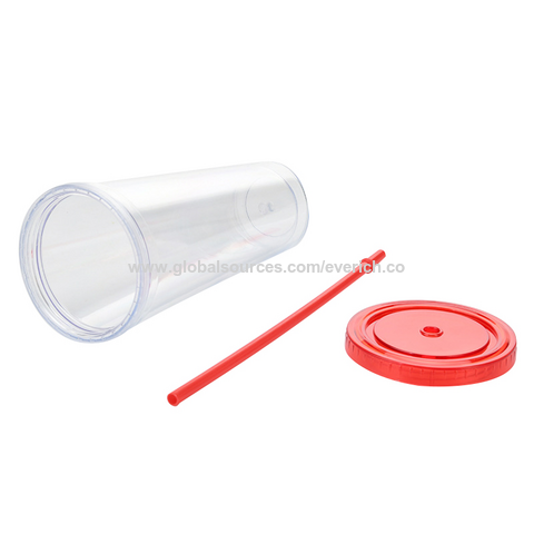 Buy Wholesale China Wholesale Everich 16oz Double Wall Mug Plastic Coffee Tumbler  Cups With Straw In Bulk & Plastic Tumbler at USD 2.56