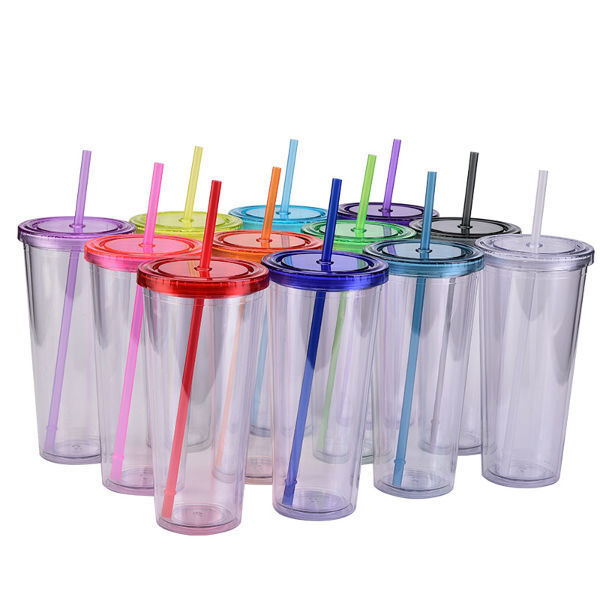 Buy Wholesale China Wholesale Everich 16oz Double Wall Mug Plastic Coffee Tumbler  Cups With Straw In Bulk & Plastic Tumbler at USD 2.56