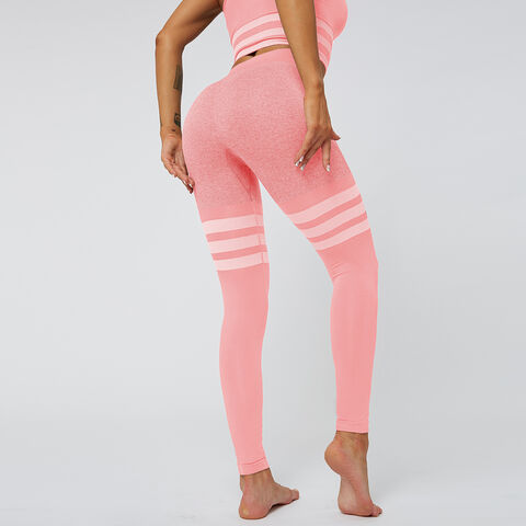 Custom Logo Tight Scrunch Fitness Leggings Summer Pink Hollow out