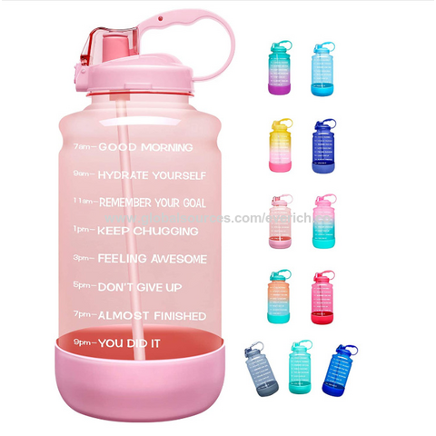 Large Motivational Water Bottle with Time Marker, Leakproof & BPA Free Half  Gallon/1 Gallon Big Water Bottle with Straw & Handle Tritan Frosted Water  Jug - China Sports Kettle and Drinkware price