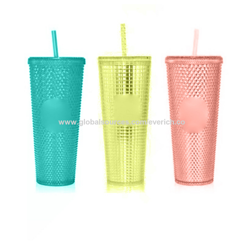 Cups with Lids and Straws for Adults - 6 Glitter Reusable Cups with Lids  and Straws, 24 oz Iced Coffee & Bulk Party Tumblers, Plastic Tumbler with  Lid and Straw for Smoothie,For