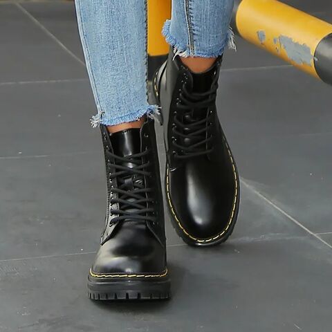 Herren Lederschuhe mit dicker Sohle, Türkei, Schwarz, Schnürschuhe, Reines Leder, Oxford, High Cut, Atmungsaktiv