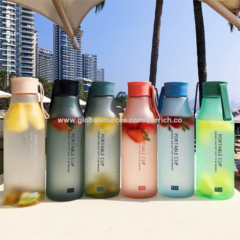 Clear Water Bottle with Portable Plastic Lid Promotional Cheap