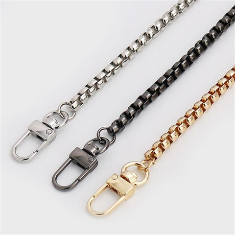 Acessórios de corrente para bolsas de ombro por atacado, corrente de alumínio personalizada para bolsas e carteiras, alça de corrente de metal para bolsas