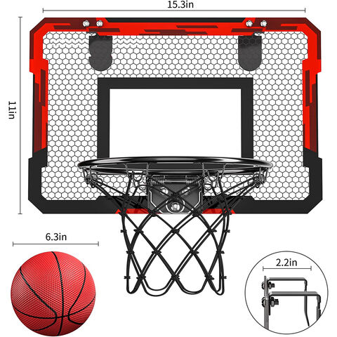 Goplus Over-The-Door Mini Basketball Hoop Includes Basketball & Hand Pump  Indoor Sports