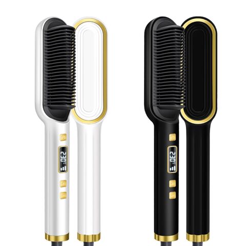 Nova Escova Secadora de Cabelo Elétrica Multifuncional 3 em 1 de Marca Própria, Pente Quente Personalizado Resistente ao Calor