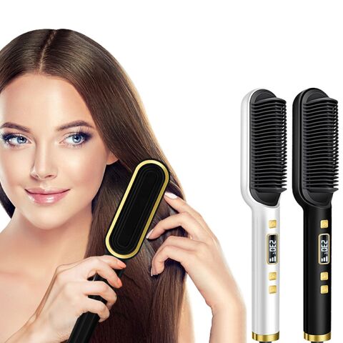 Nova Escova Secadora de Cabelo Elétrica Multifuncional 3 em 1 de Marca Própria, Pente Quente Personalizado Resistente ao Calor