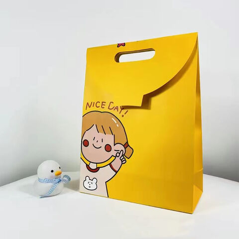 Buy Wholesale China Custom Pink Paper Bag Cartoon Girl Gift Design Small  Cute Paper Storage Bags & Paper Bag at USD 0.2