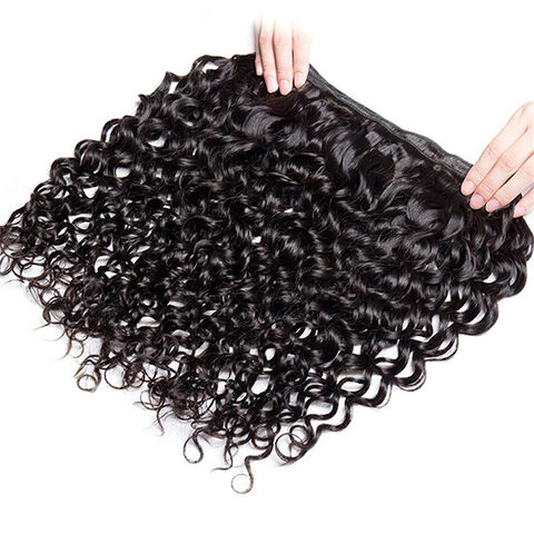 Curly Water Wave Bundles Human Hair Weave Wet and Wavy Virgin Hair  Extensions US