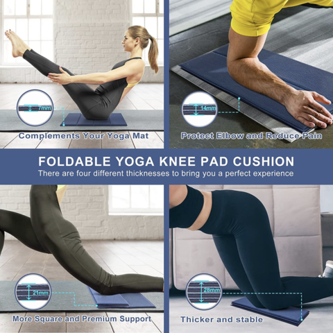 Yoga Knee Pad Cushion,anti Slip Foldable Yoga Mat To Provide Extra
