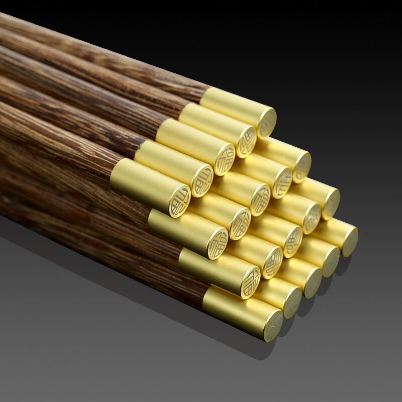 Palillos para cocinar, 4 pares de palillos chinos de madera de 25