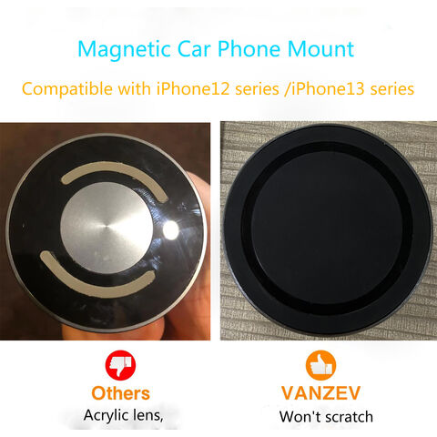 Magsafe Support Smartphone pour la voiture avec aimant (noir, ABS