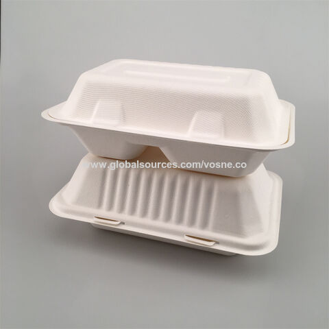 Buy Wholesale China 600ml Disposable Lunch Box Eco-friendly Food Packaging  Bagasse Food Containers Packaging Box & Lunch Box at USD 0.056