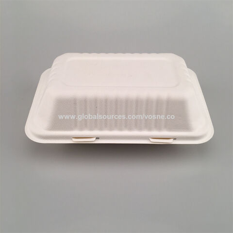 Buy Wholesale China 600ml Disposable Lunch Box Eco-friendly Food Packaging  Bagasse Food Containers Packaging Box & Lunch Box at USD 0.056