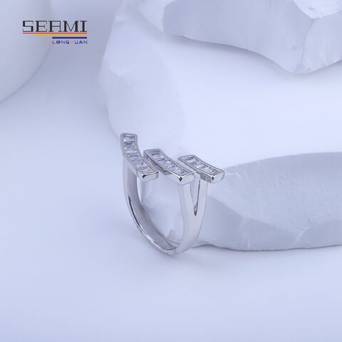  Anillos para hombre y mujer, anillo de plata S925 con