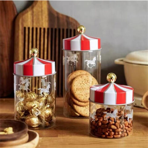 Buy Wholesale China Glass Candy Jars, Kitchen Counter Glass Biscuit Jar (3  Pack) 80 Oz & Glass Candy Jars at USD 2.36