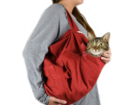 CAT-IN-THE-BAG COZY Cat-In-The-Bag Cozy Comfort Carrier X-Small Light Blue Cat  Bag Pet Carrier For Grooming, Vet Visits, Medication Administration