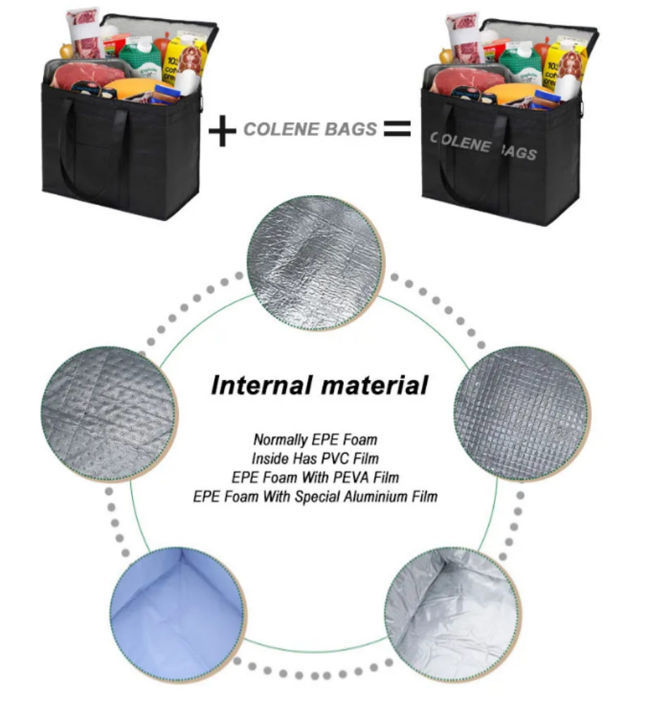 Buy Wholesale China Reusable Thermal Insulated Cooler Bag Grocery Cool