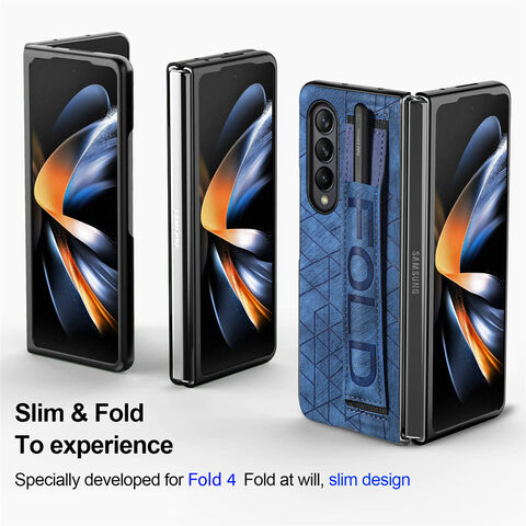 For Samsung Galaxy Z Fold 5 Fold 4/3/2 Elastic Wrist Strap Hard Case  Shockproof