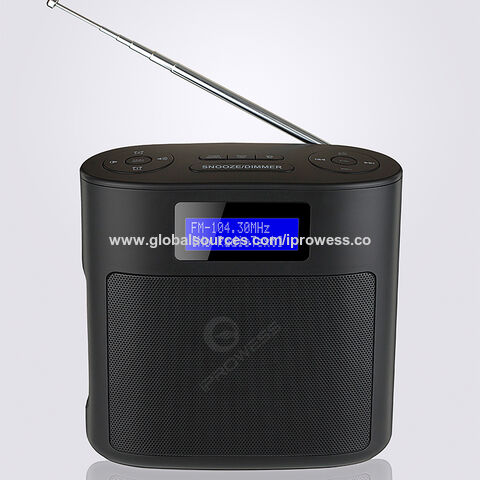 1pc Reloj Despertador Radio Luz Led, Sonido Hd Altavoz Bajo Cargar