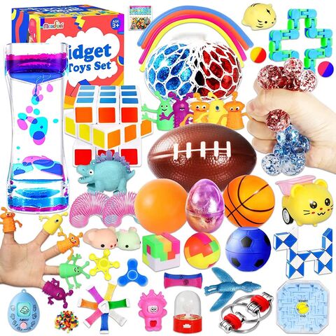 Lot de 56 jouets sensoriels en vrac pour enfants, cadeau d'anniversaire, de  Saint-Valentin, de fête pour enfants, salle de classe, jouet sensoriel