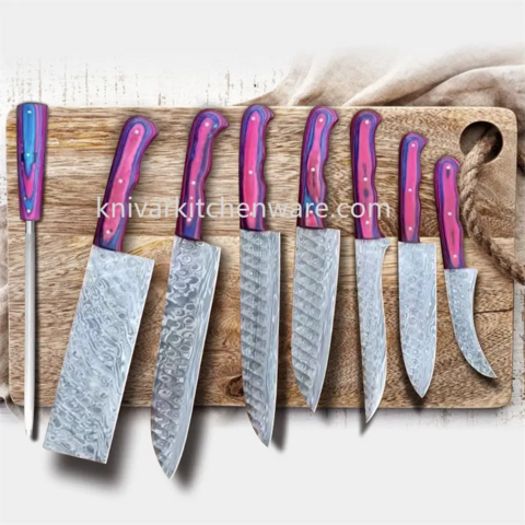 Buy wholesale 5pc Hot Pink Knife Block Set