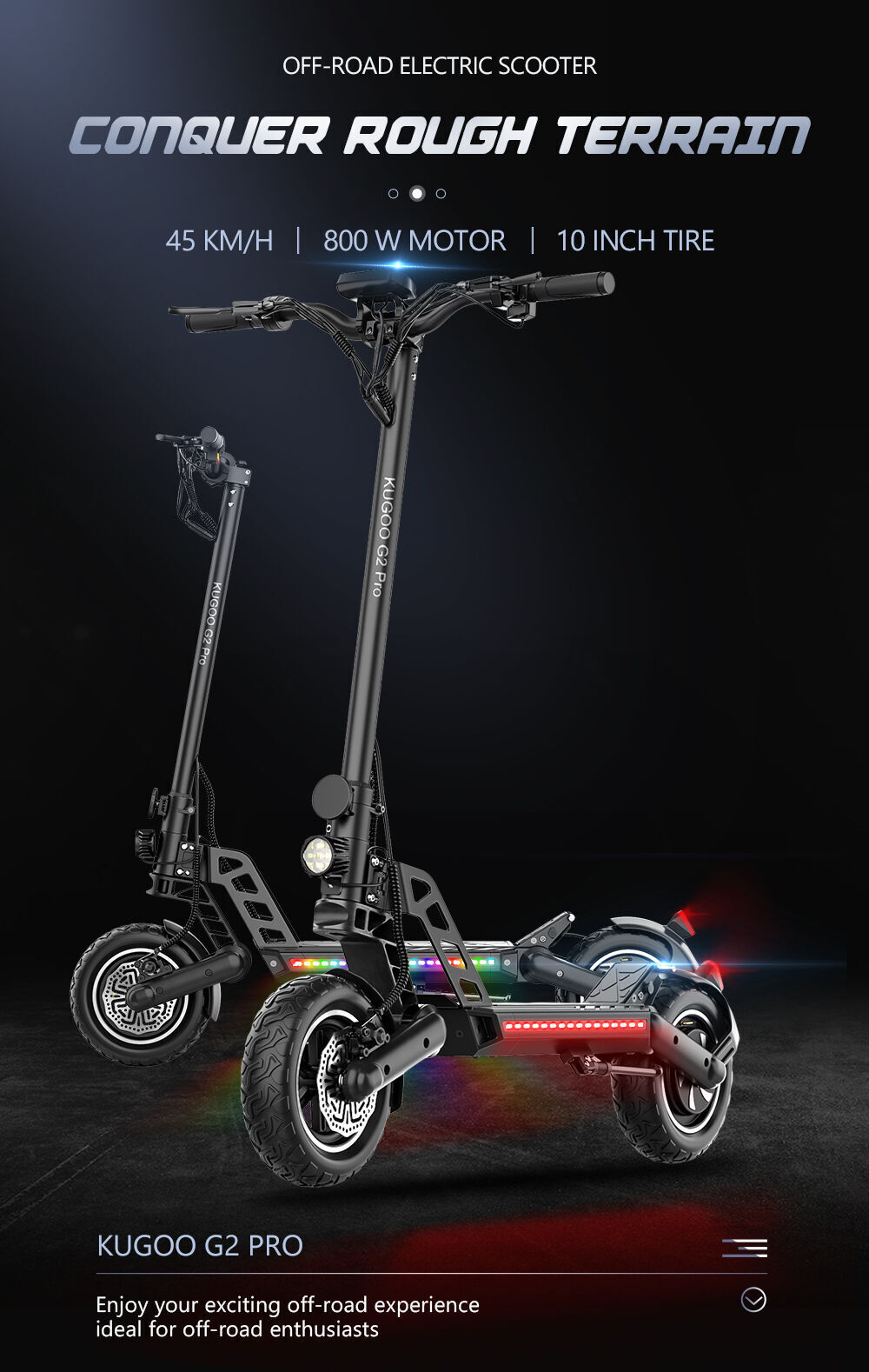 Buy Wholesale China Kugoo High Quality Electric Scooter G2 Pro 800w 48v