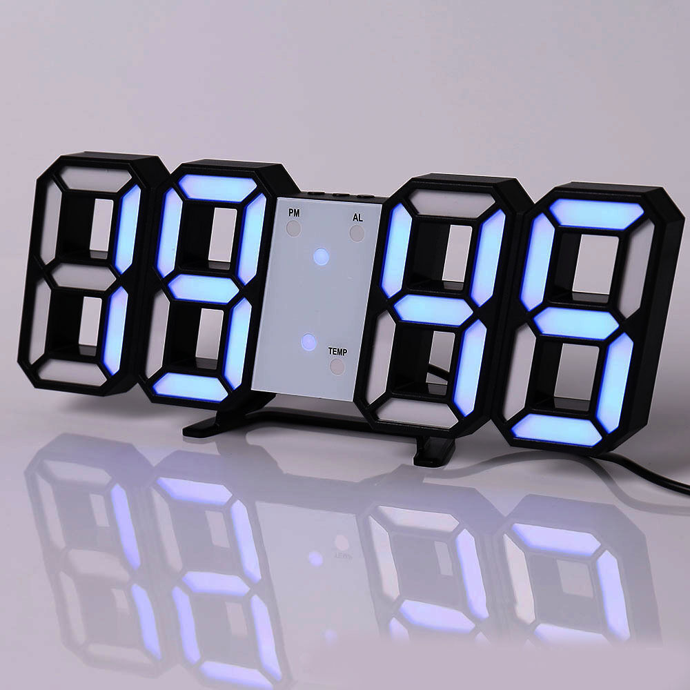 Reloj Digital Led Pared Alarma Calendario Temperatura BUYPAL