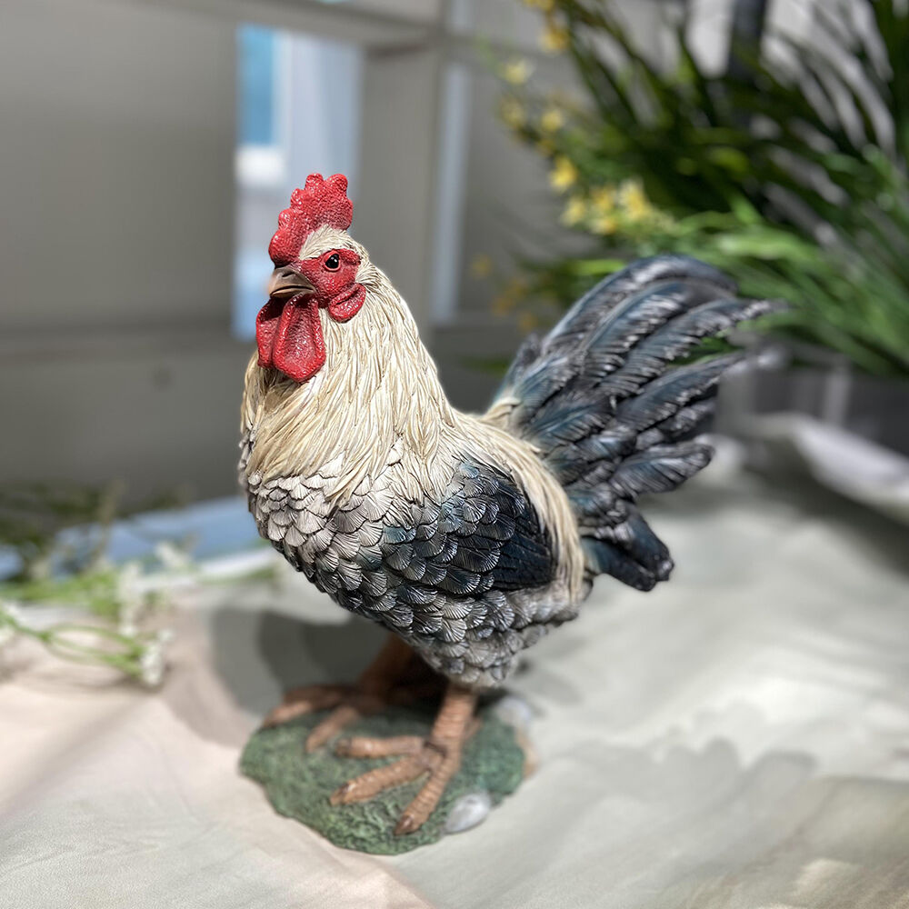 Décoration de jardin de poulet, décoration de Pâques, ornement de coq en  résine drôle de poussin