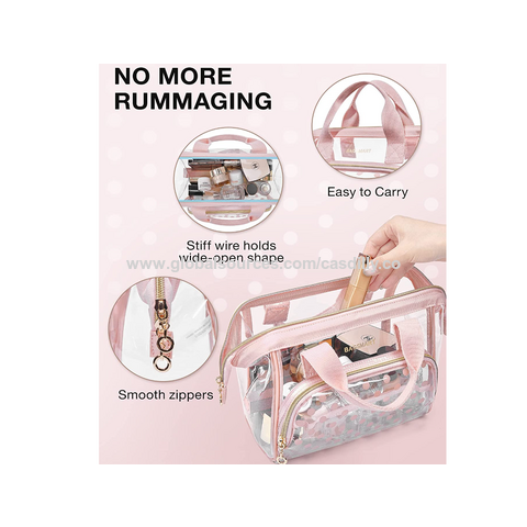 Buy Wholesale China Stadium Approved/clear Handbags For Cosmetics, Makeup,  And Travel/clear Bag Made Of Transparent & Clear Handbags at USD 0.85