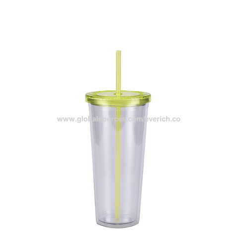 16 Oz Clear Double Wall Insulated as Plastic Tumbler with Lid and Reusable  Straw - China Water Bottle and Tritan Water Bottle price