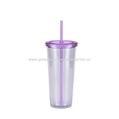 Custom 24oz Yard Cup with Lid and Straw - Clear