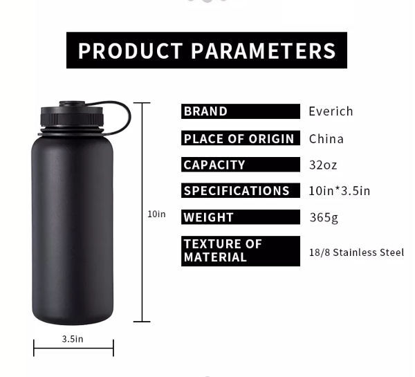 Buy Wholesale China Different Lid Stainless Steel Water Bottle Portable ...