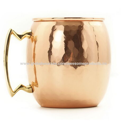 Hammered Copper Moscow Mule Mug 16oz with Brass Handle, The Original, Copper  Mug Co.
