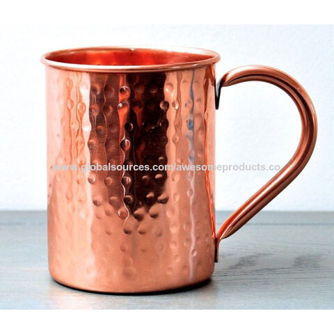 Pure Solid Copper Mugs 16oz Drinking Cup 