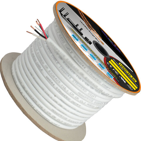 Speaker Wire 16 Gauge 4C White, CL2 Rated