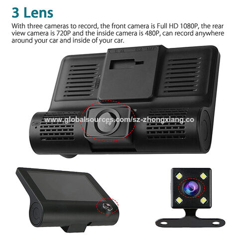 Buy Wholesale China Wholesale Car Black Box Full Hd 1080p Dual Lens Dash Cam  4.3 Rear View Mirror Car Dvr Camera & Dash Cam Car Black Box at USD 19.9