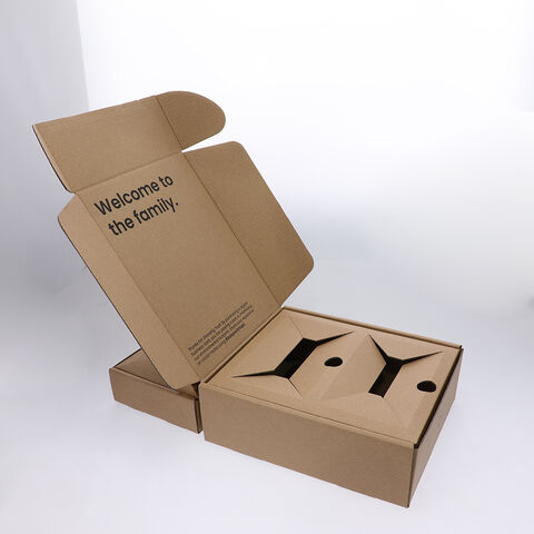 Buy Wholesale China Wholesale Custom Printed Brown Kraft Paper Packaging 4  Layers Corrugated Cardboard E Flute Box & Paper Box at USD 0.28