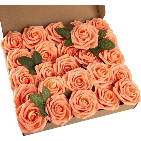 Foam PE Artificial Roses with Stems for Flower Arrangement - Box