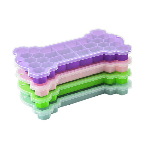 Cheap 1 Set Long Lasting Ice Tray Molds Easy to Demould Durable Ice Molds  with Cover