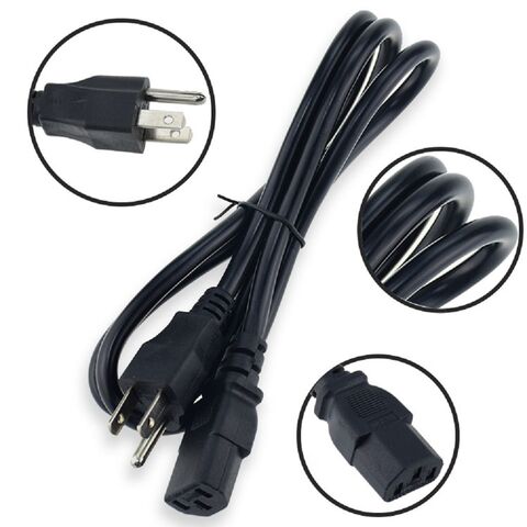 Power Cord, Eu Standard 250v 10a, 1.2m, Mains Power Cable Angular Socket  For Printer, Microwave, Oven, Etc.