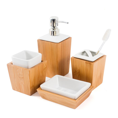 Reach Hotel Italy Wooden Bamboo Bath Luxury Set Bathroom Accessories -  China Bathroom Accessory and Bath Set price