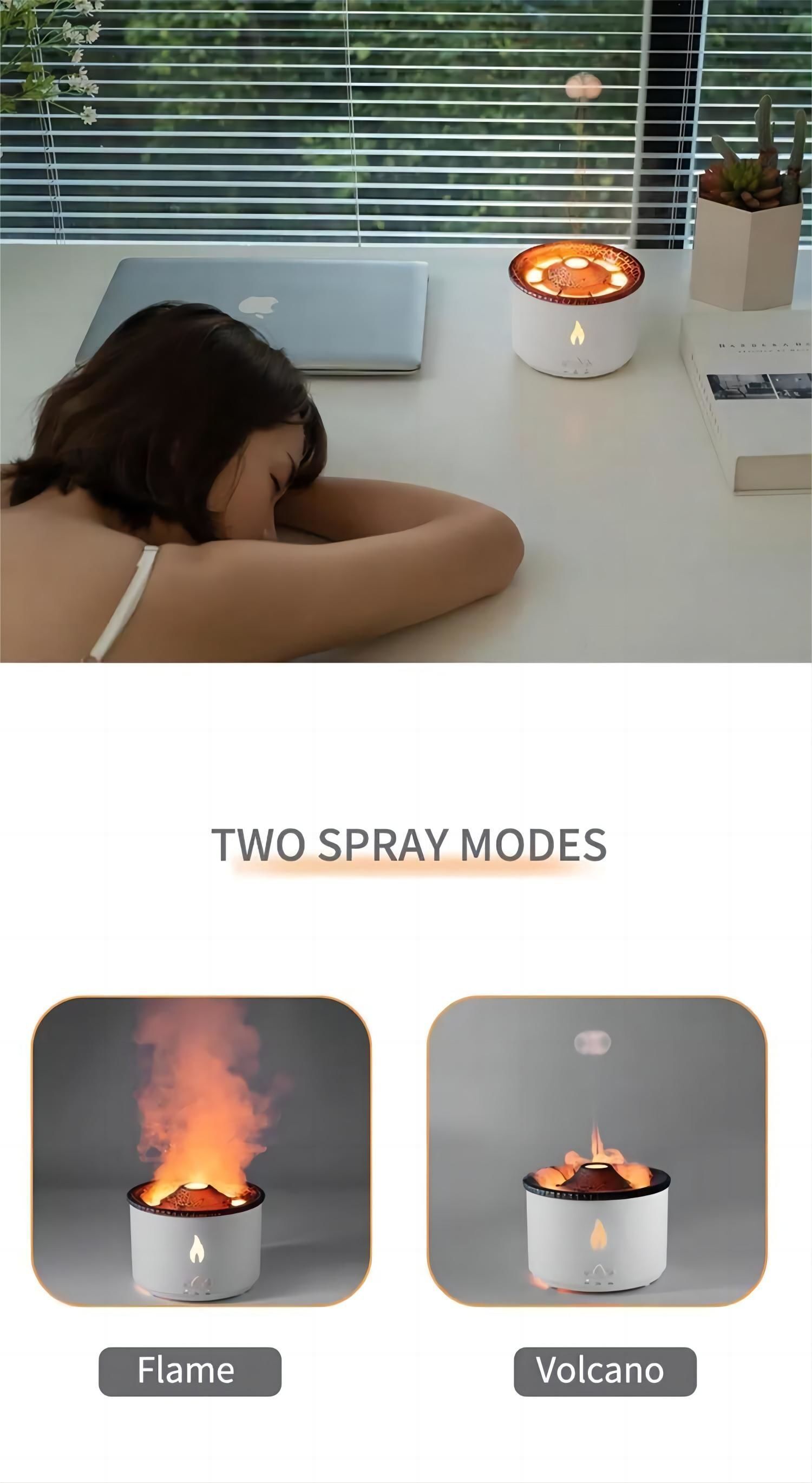 New Product 360ml Ultrasonic Aromatherapy Flame Essential Oil ...