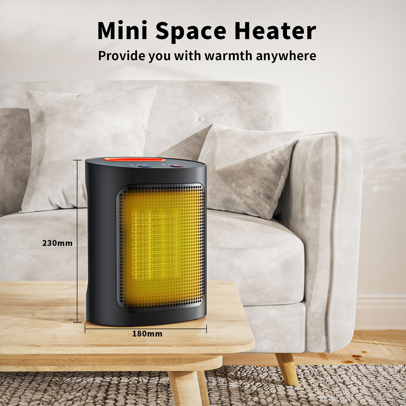 Buy Wholesale China Factory Price Ptc Fan Heater With 750w/1500w 2 ...