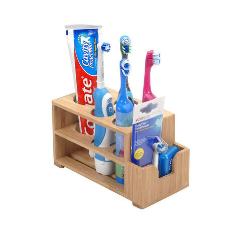 Toothbrush Holder with Drain Tray with Toothbrush Slots for Household Hotel