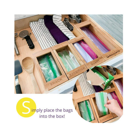 Buy Wholesale China Ziplock Organizer,bamboo Wood Food Bag Storage